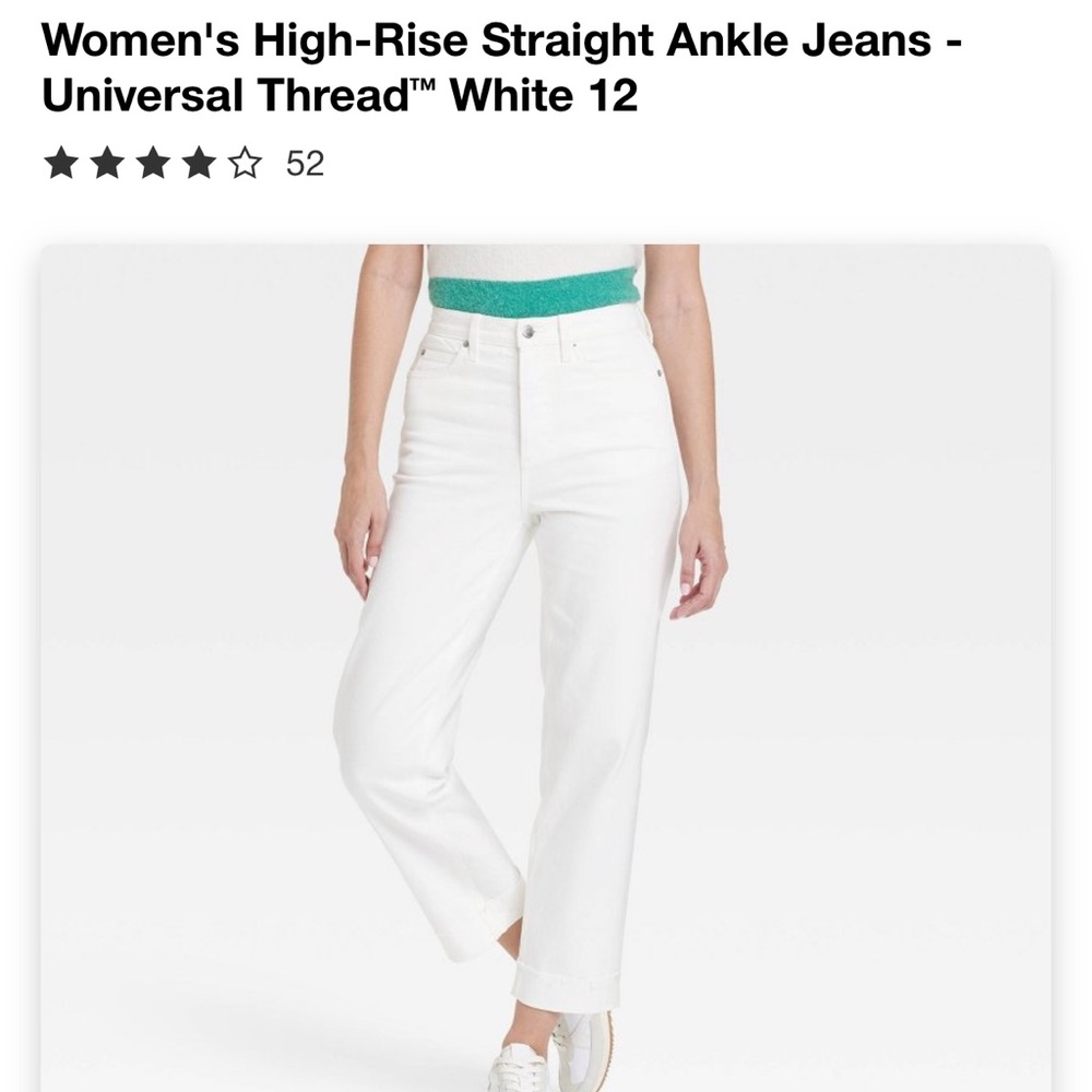 Brand new with tags, white jeans size 12
